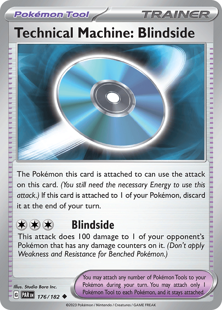 Technical Machine: Blindside — Prize Pack Series Cards Pokémon TCG card by Studio Bora Inc.