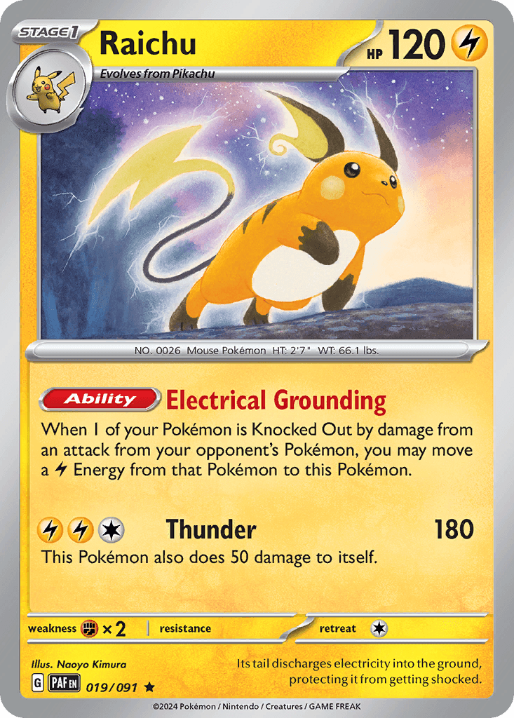 Raichu (#19 Non-Holo) — HGSS Trainer Kit: Gyarados & Raichu