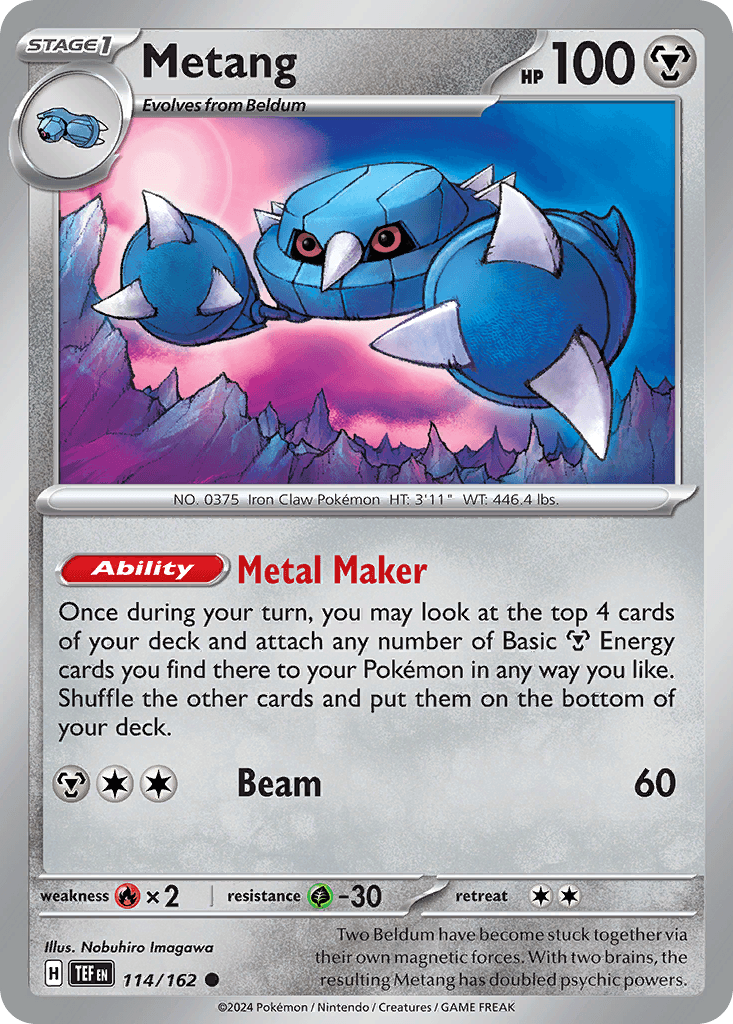 Metang — Prize Pack Series Cards Pokémon TCG card by Nobuhiro Imagawa