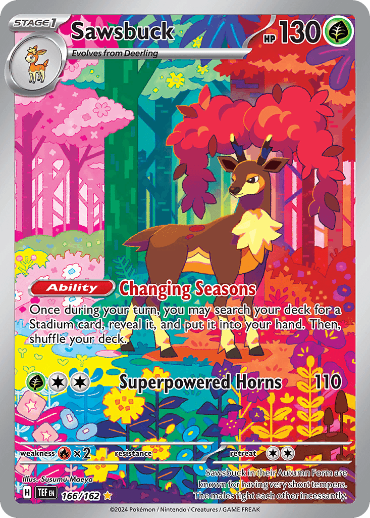 Sawsbuck - 166/162 — Pokémon TCG card