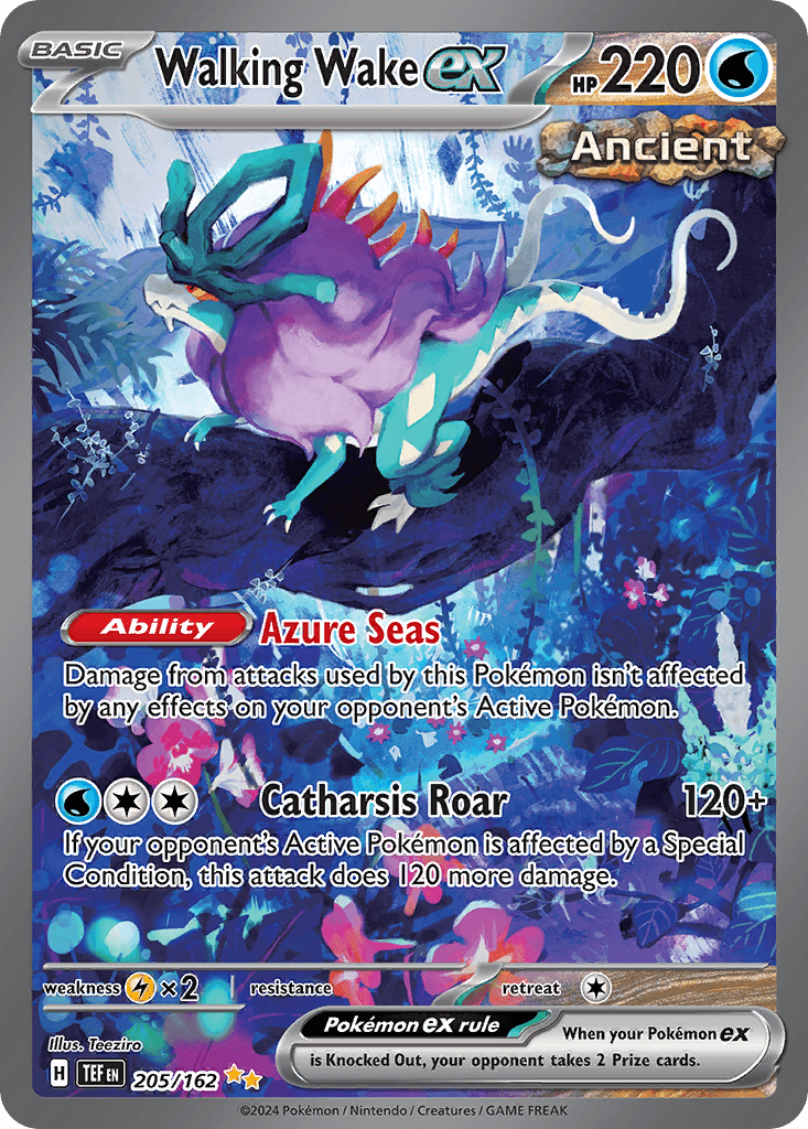 Walking Wake ex - 205/162 — Pokémon TCG card