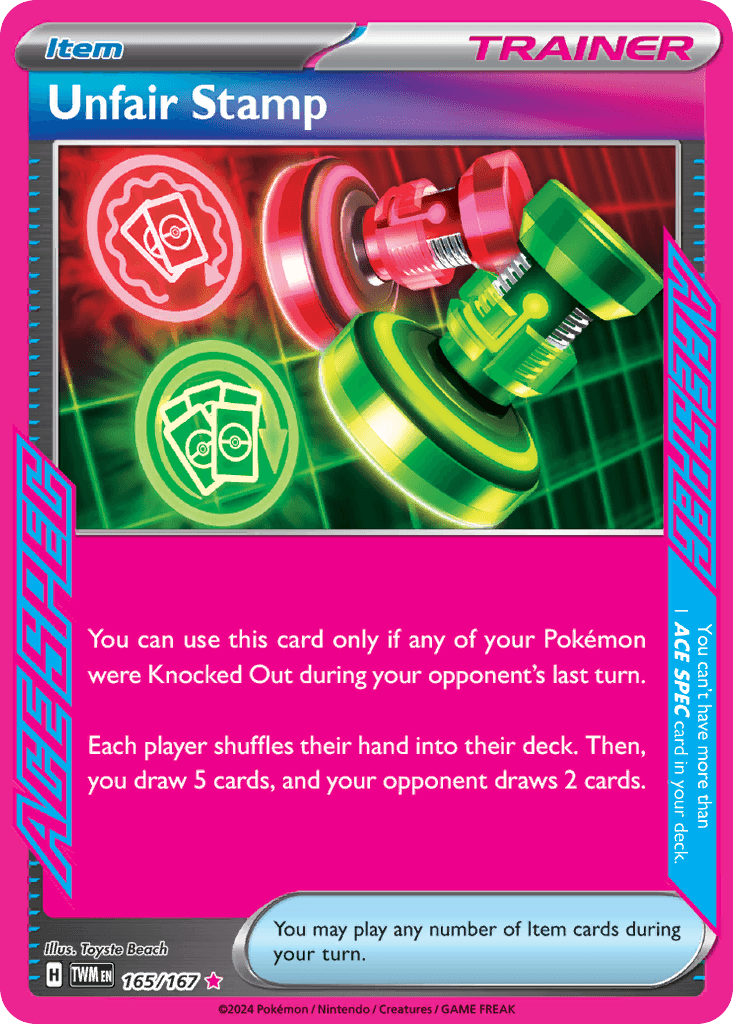 Unfair Stamp — Prize Pack Series Cards Pokémon TCG card by Toyste Beach