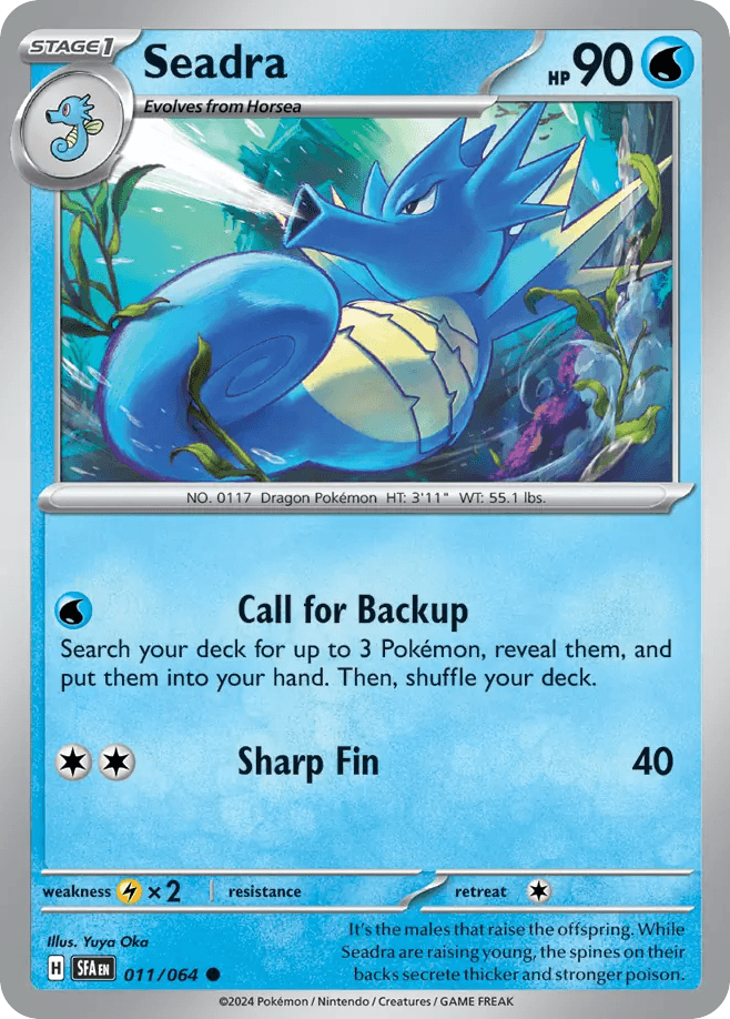 Seadra — SV: Shrouded Fable Pokémon TCG card by Yuya Oka