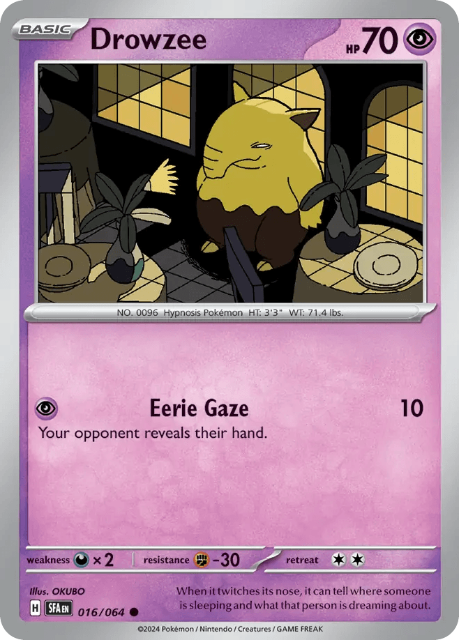 Drowzee — SV: Shrouded Fable Pokémon TCG card by OKUBO
