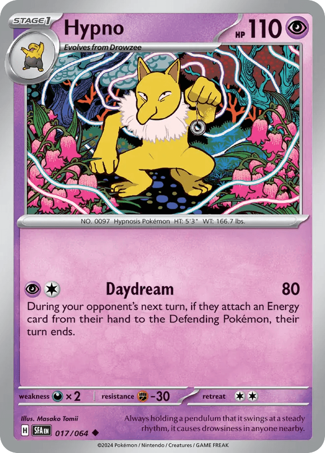 Hypno — SV: Shrouded Fable Pokémon TCG card by Masako Tomii