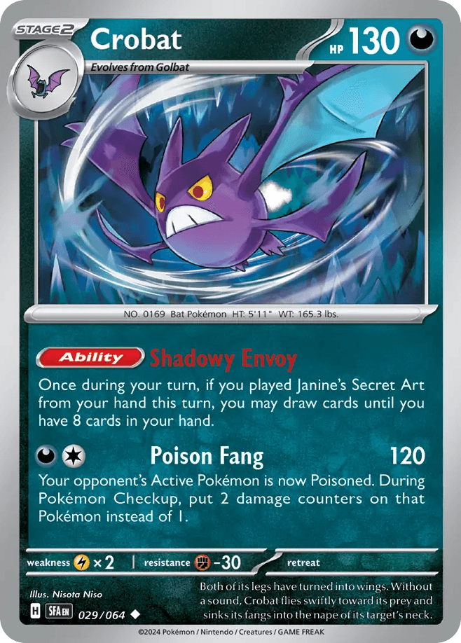 Crobat — SV: Shrouded Fable Pokémon TCG card by Nisota Niso
