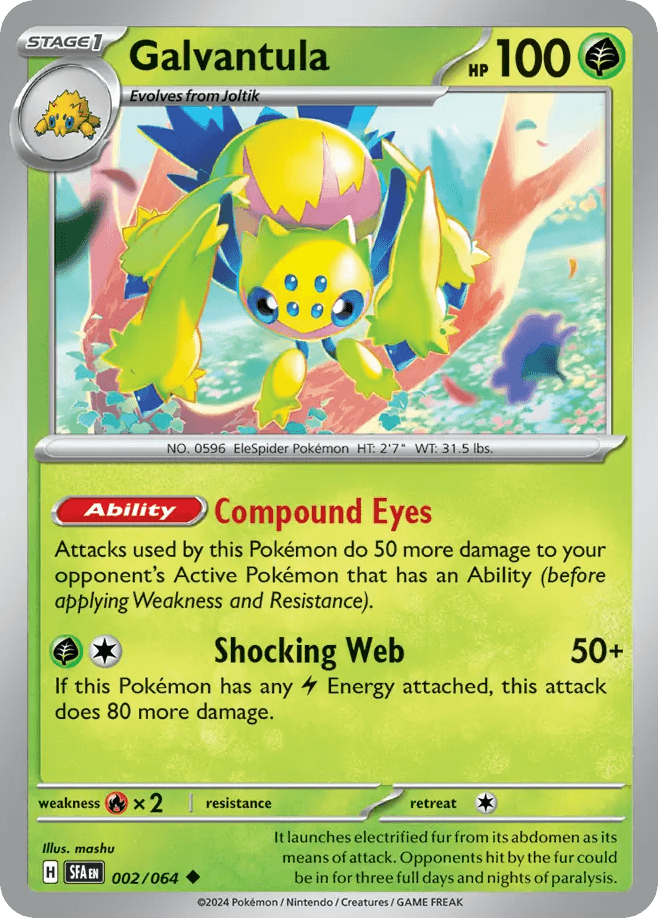 Galvantula — SV: Shrouded Fable Pokémon TCG card by mashu