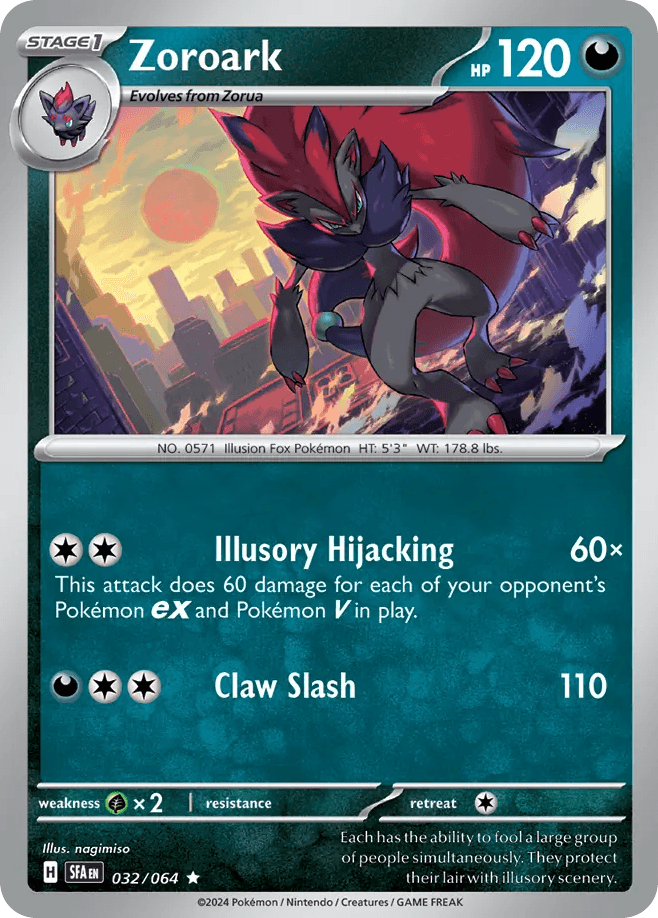 Zoroark — SV: Shrouded Fable Pokémon TCG card by nagimiso