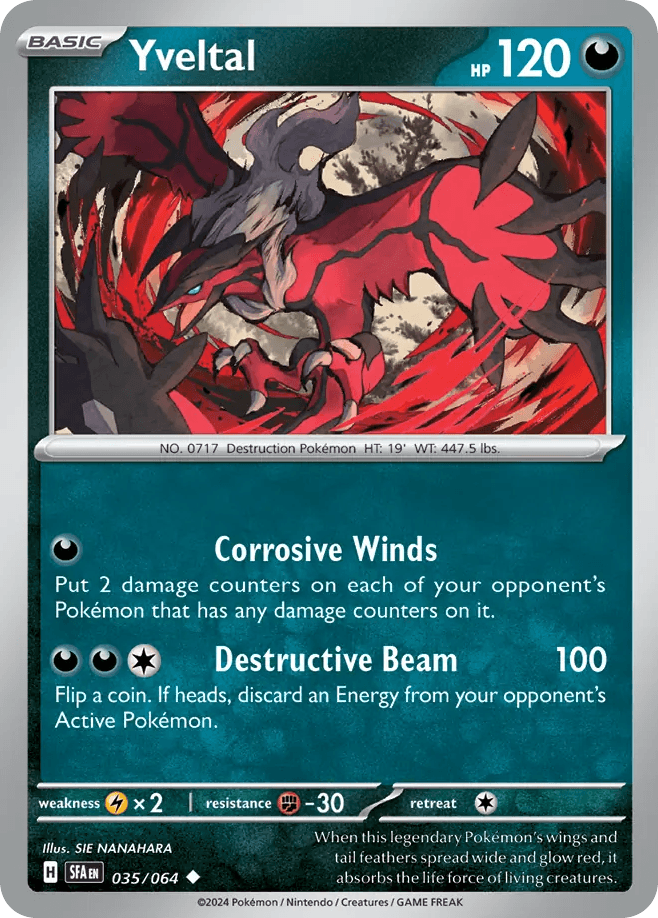 Yveltal — SV: Shrouded Fable Pokémon TCG card by SIE NANAHARA