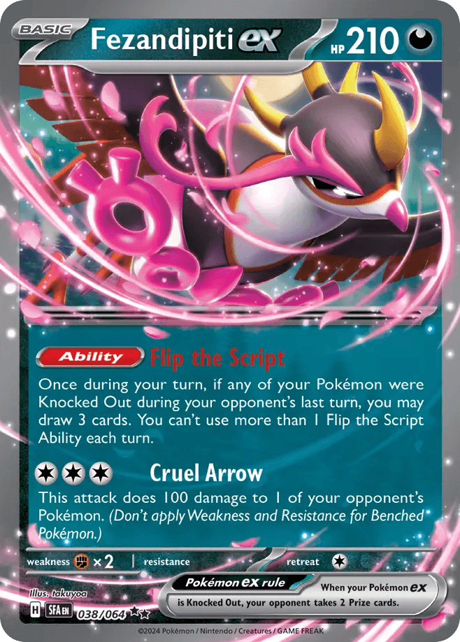 Fezandipiti ex - 038/064 — Prize Pack Series Cards Pokémon TCG card by takuyoa
