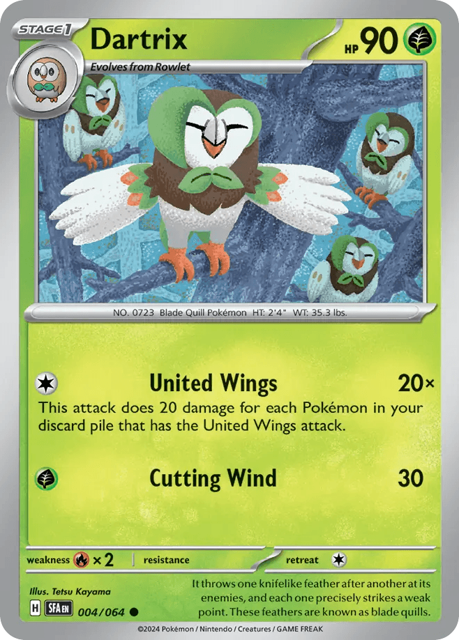 Dartrix — SV: Shrouded Fable Pokémon TCG card by Tetsu Kayama