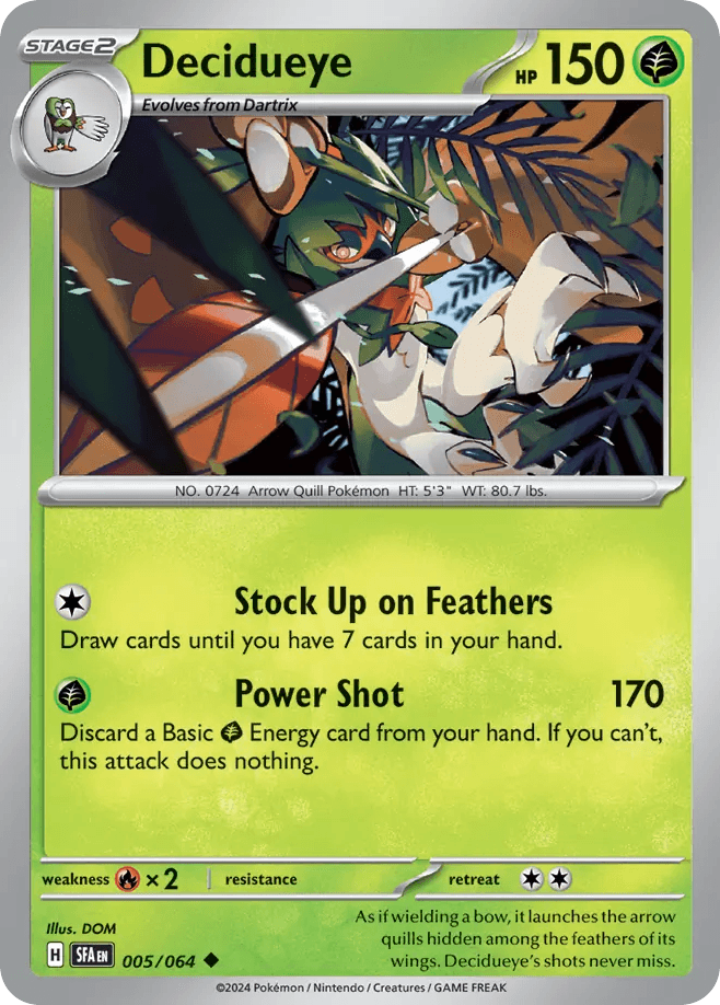 Decidueye — SV: Shrouded Fable Pokémon TCG card by DOM