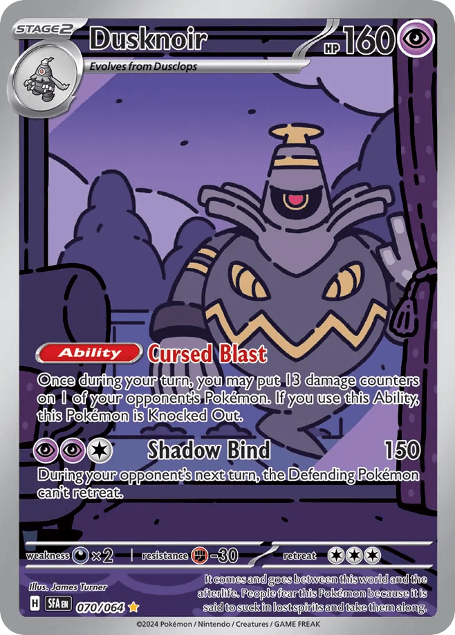 Dusknoir - 070/064 — SV: Shrouded Fable Pokémon TCG card by James Turner