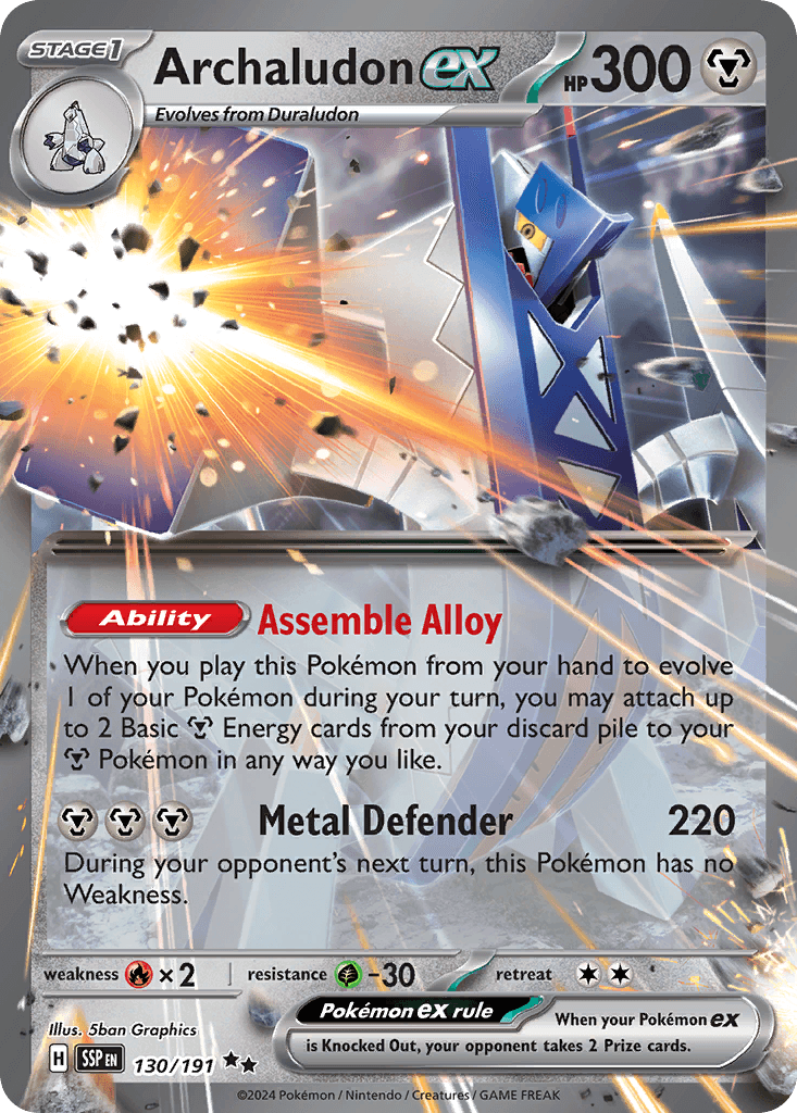 Archaludon ex (Surging Sparks Stamped) — Miscellaneous Cards & Products Pokémon TCG card by Sban Graphics