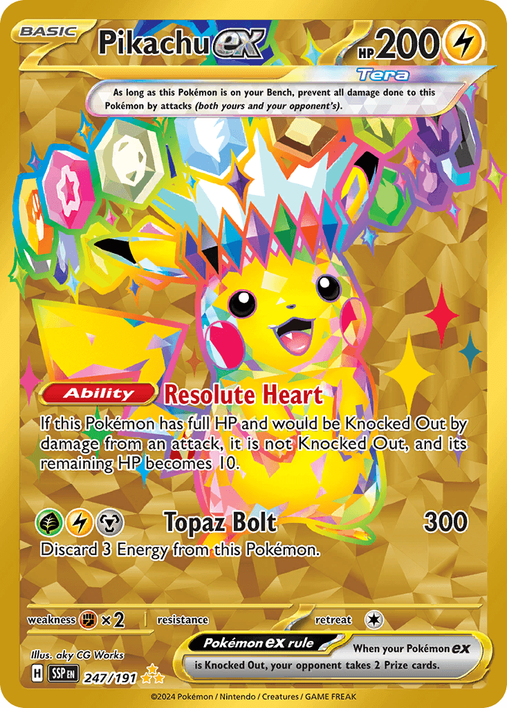Pikachu ex - 247/191 — Pokémon TCG card