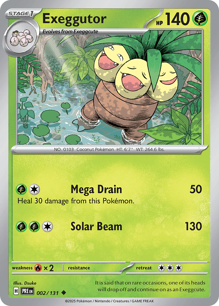 Exeggutor — XY - Roaring Skies Pokémon TCG card by Naoyo Kimura