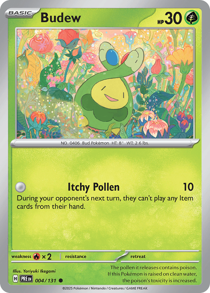 Budew (Master Ball Pattern) — SV: Prismatic Evolutions Pokémon TCG card by Yoriyuki Ikegami