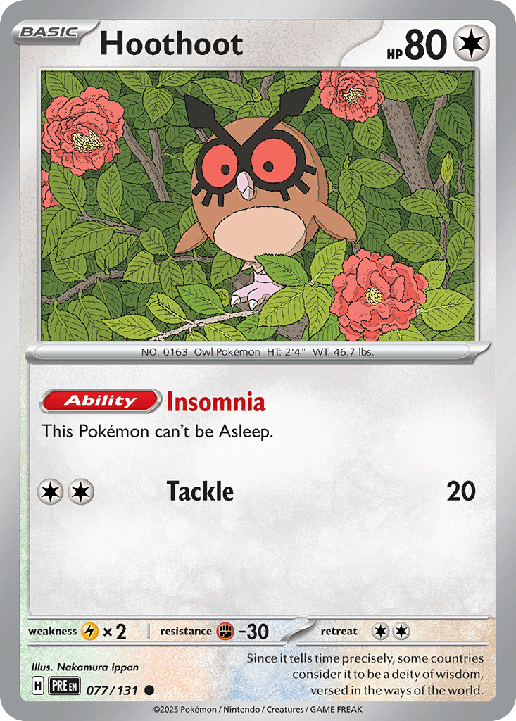 Hoothoot (Master Ball Pattern) — SV: Prismatic Evolutions