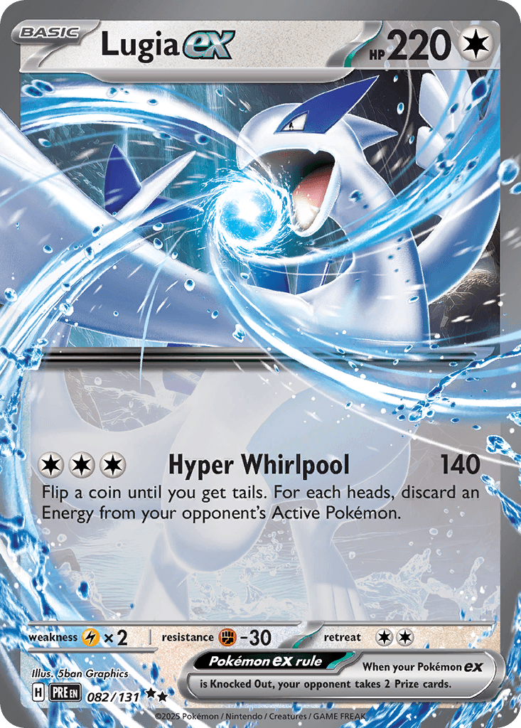 Lugia ex (Prismatic Evolutions Stamped) — Miscellaneous Cards & Products Pokémon TCG card by Illus. Shan Graphics