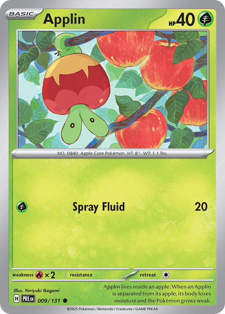 Applin (Master Ball Pattern) — SV: Prismatic Evolutions Pokémon TCG card by Yoriyuki Ikegami