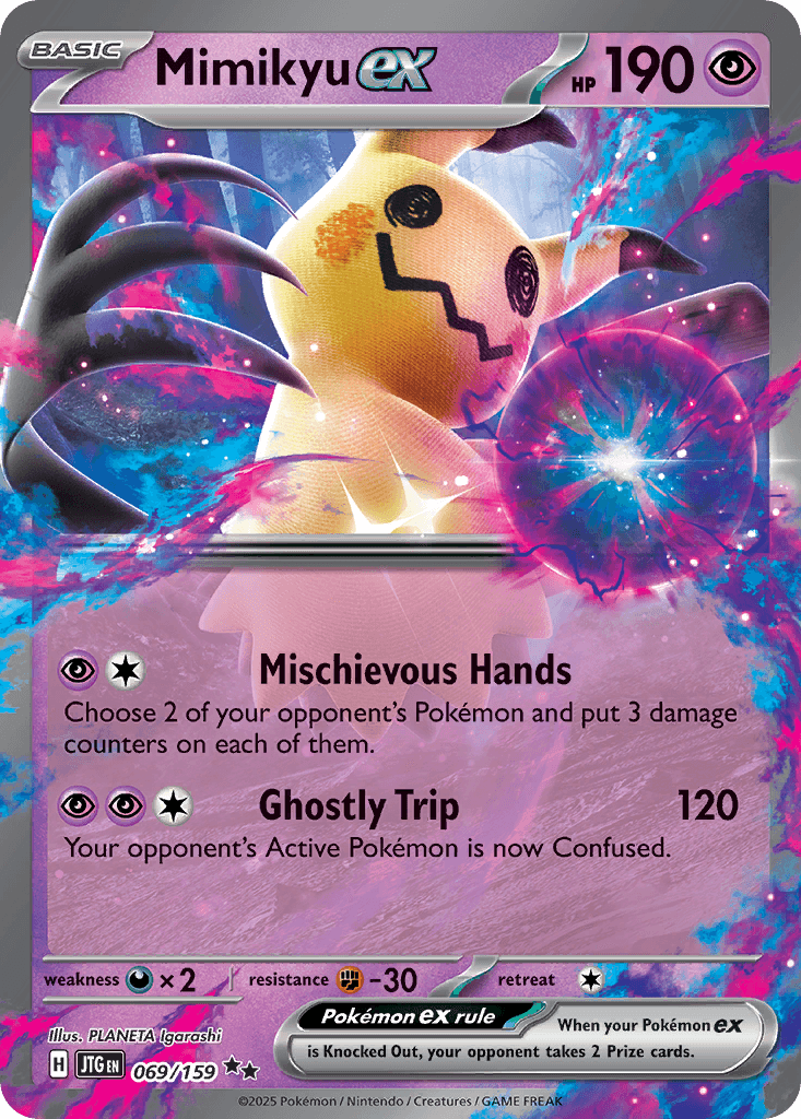Mimikyu ex (Journey Together Stamped) — Jumbo Cards Pokémon TCG card by PLANETA Tsujιmoto