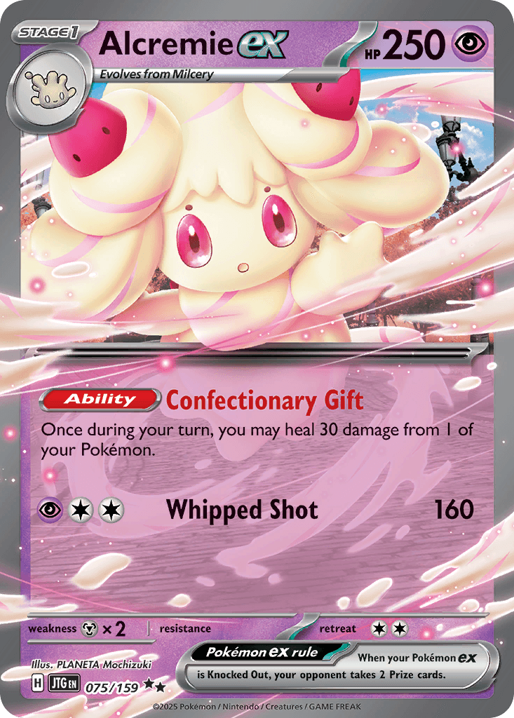 Alcremie ex (Journey Together Stamped) — Miscellaneous Cards & Products Pokémon TCG card by PLANETA Mochizuki