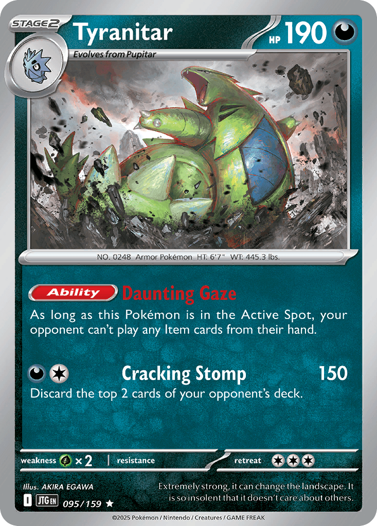 Tyranitar — Prize Pack Series Cards Pokémon TCG card by AKIRA EGAWA