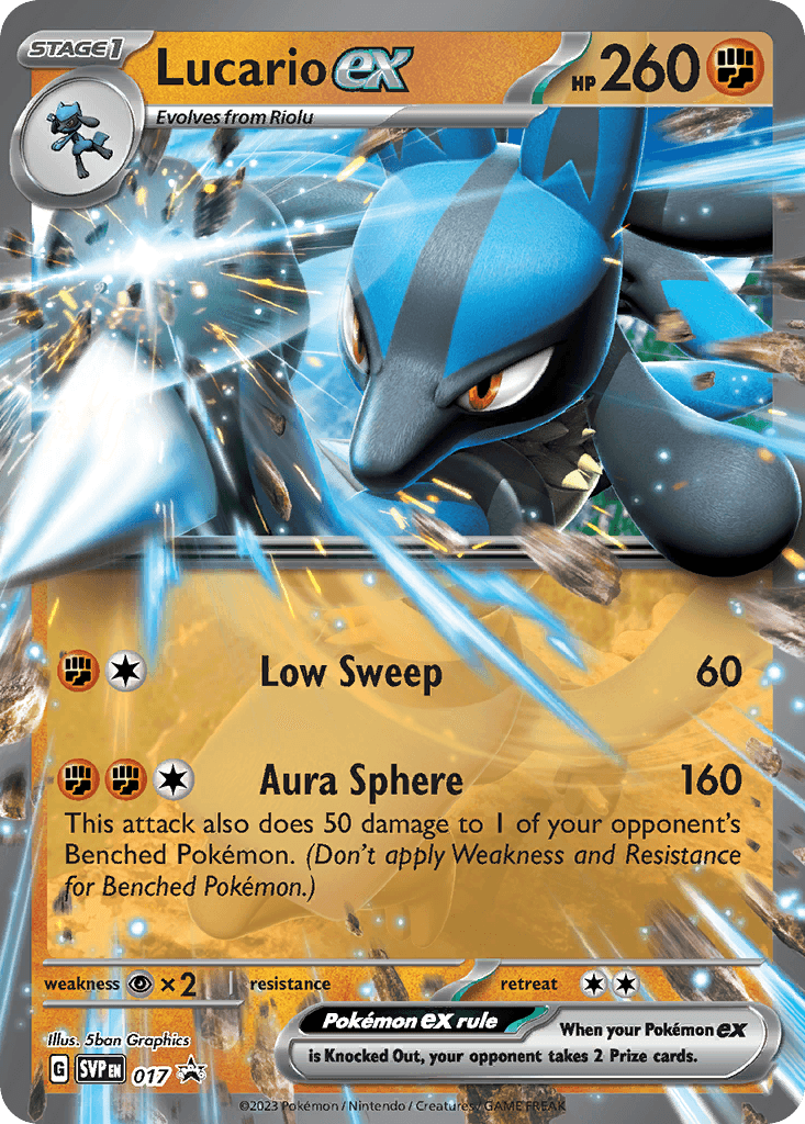 Lucario ex — Prize Pack Series Cards Pokémon TCG card by 5ban Graphics