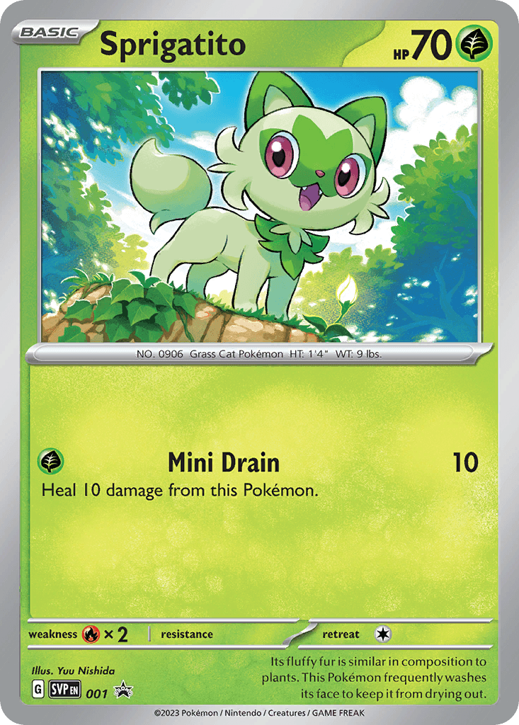 Sprigatito — Pokémon TCG card
