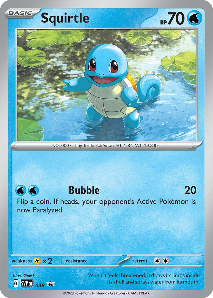 Squirtle — SV: Scarlet & Violet Promo Cards Pokémon TCG card by Gemi