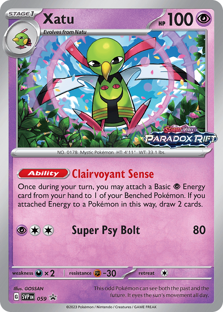 Xatu — SV: Scarlet & Violet Promo Cards Pokémon TCG card by GOSSAN