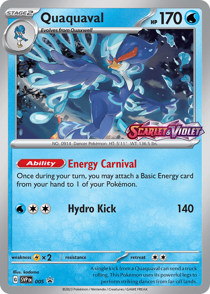 Quaquaval — SV: Scarlet & Violet Promo Cards Pokémon TCG card by kodama