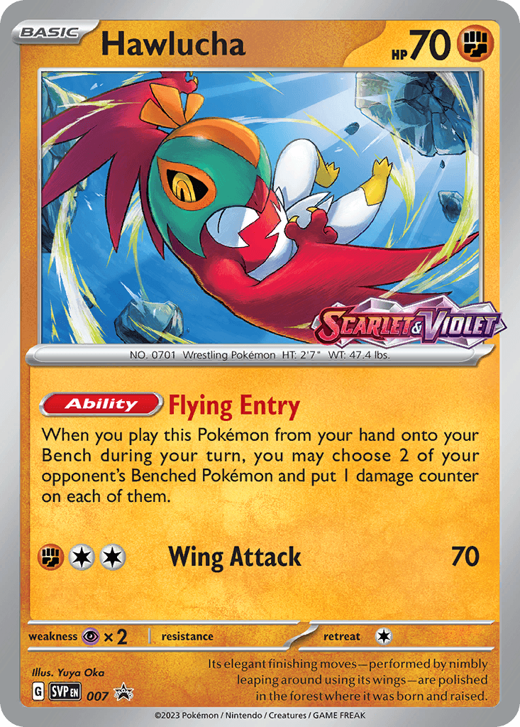 Hawlucha — SV: Scarlet & Violet Promo Cards Pokémon TCG card by Yuya Oka