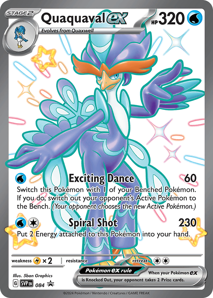 Quaquaval ex - 084 — Jumbo Cards Pokémon TCG card by 5ban Graphics