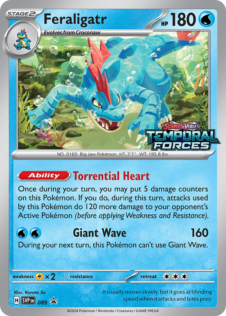 Feraligatr — SV: Scarlet & Violet Promo Cards Pokémon TCG card by Kurata So