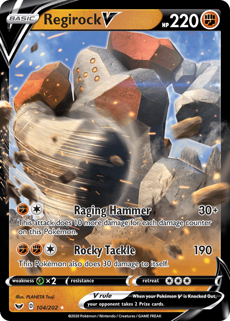 Regirock V — SWSH01: Sword & Shield Base Set Pokémon TCG card by PLANETA Tsuji
