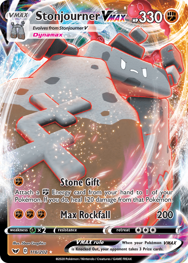 Stonjourner VMAX — SWSH01: Sword & Shield Base Set Pokémon TCG card by 5ban Graphics