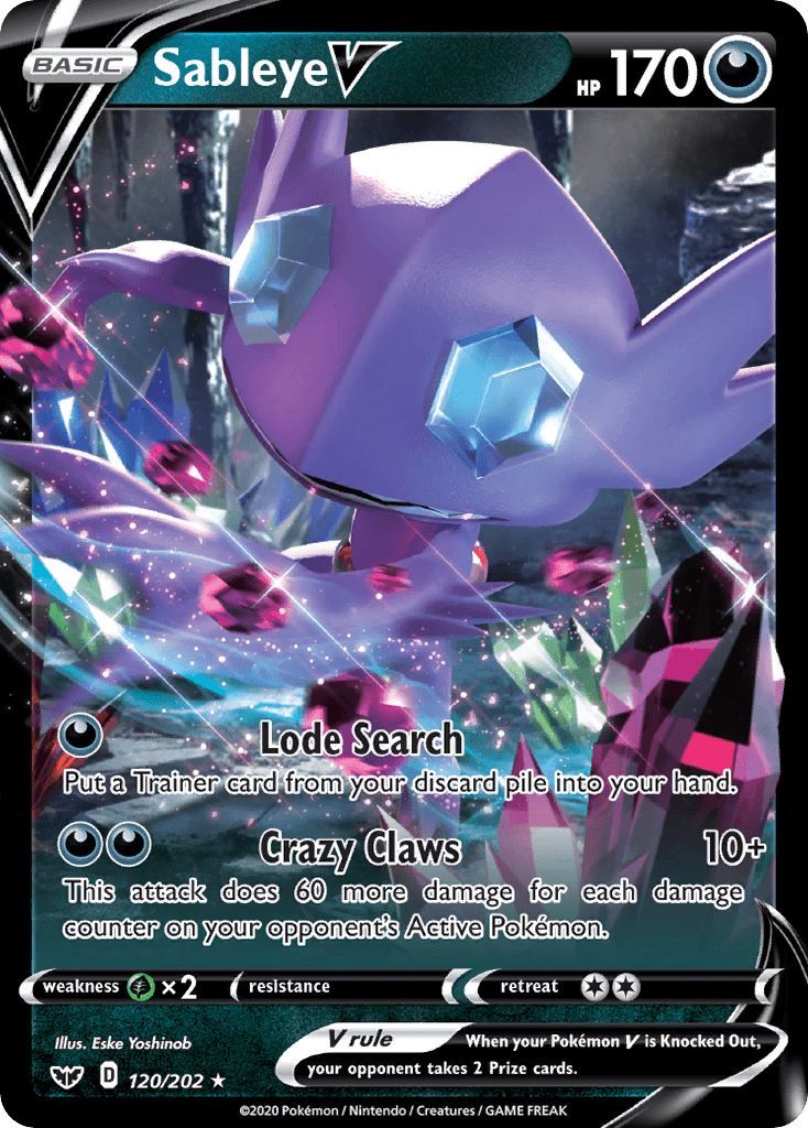 Sableye V — SWSH01: Sword & Shield Base Set Pokémon TCG card by Eske Yoshinob