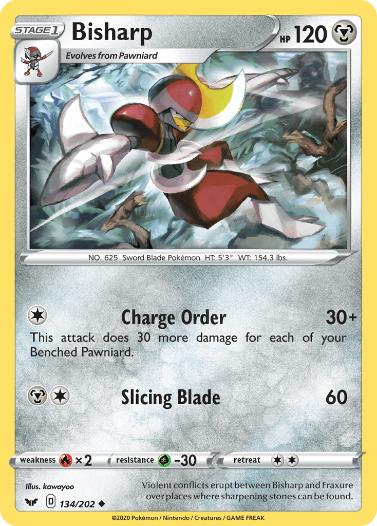 Bisharp — SWSH01: Sword & Shield Base Set Pokémon TCG card by kawayoo