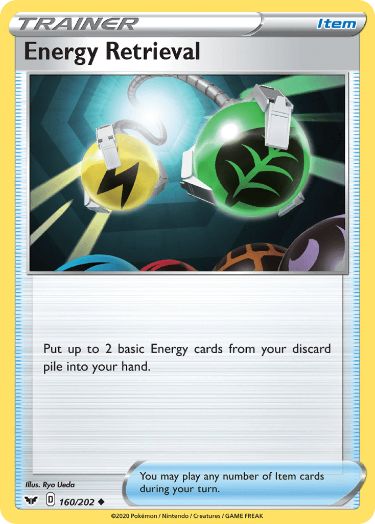 Energy Retrieval — SWSH01: Sword & Shield Base Set Pokémon TCG card by Ryo Ueda