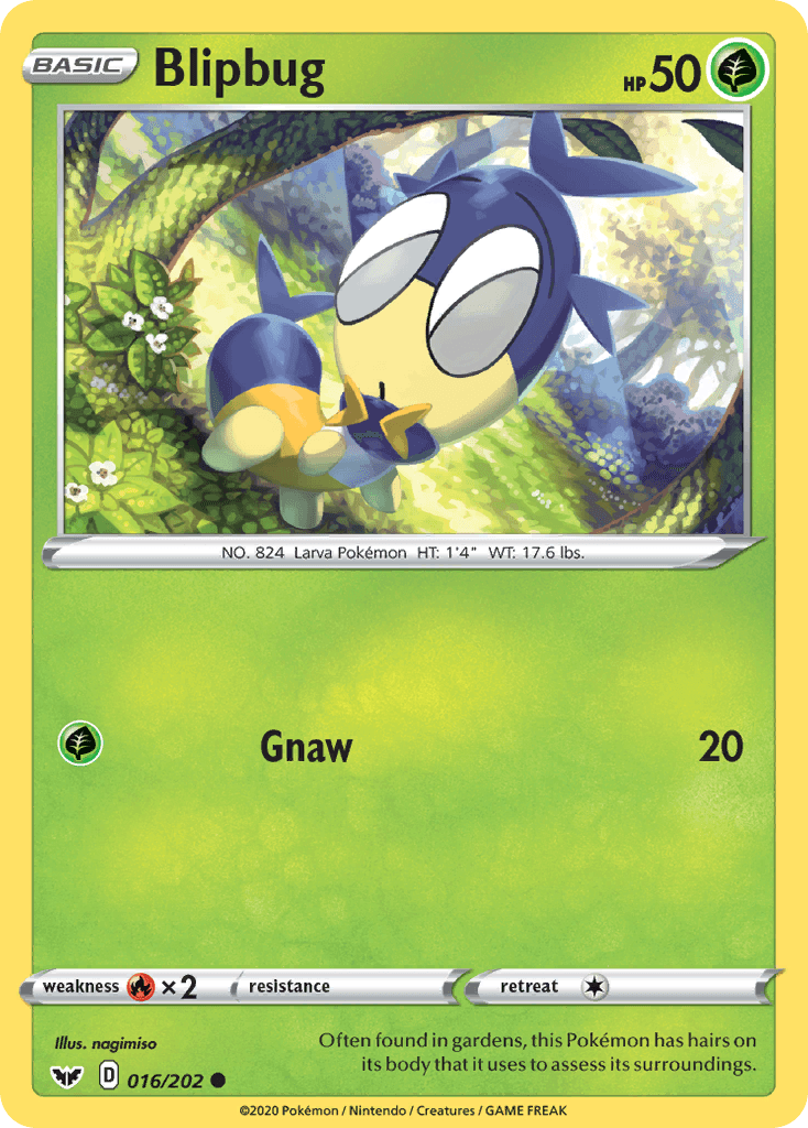 Blipbug (016) — SWSH01: Sword & Shield Base Set Pokémon TCG card by nagimiso