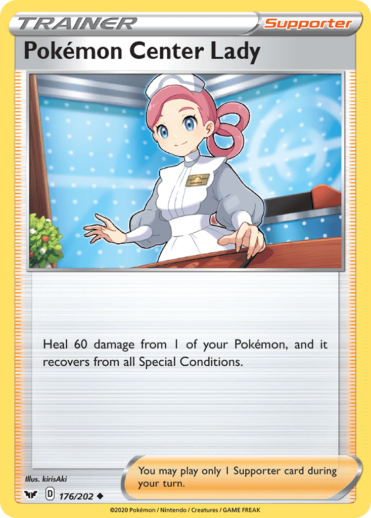Pokemon Center Lady — SWSH01: Sword & Shield Base Set Pokémon TCG card by kirisAki