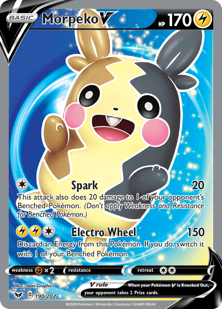Morpeko V — SWSH01: Sword & Shield Base Set Pokémon TCG card by 5ban Graphics