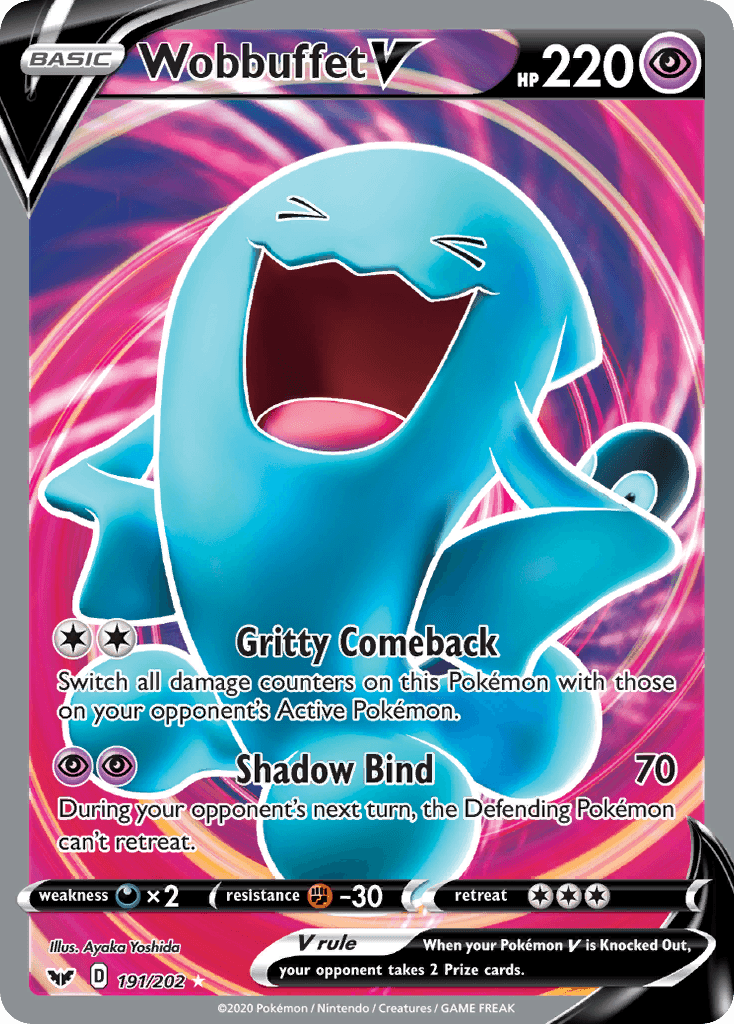 Wobbuffet V — SWSH01: Sword & Shield Base Set Pokémon TCG card by Ayaka Yoshida