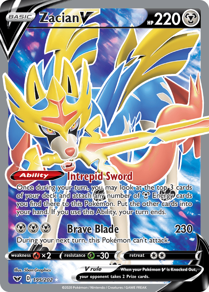 Zacian V — Pokémon TCG card