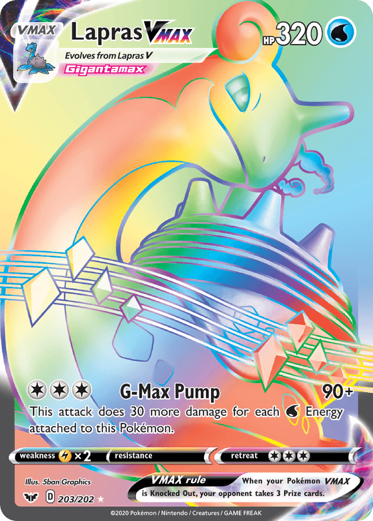 Lapras VMAX — SWSH01: Sword & Shield Base Set Pokémon TCG card by 5ban Graphics
