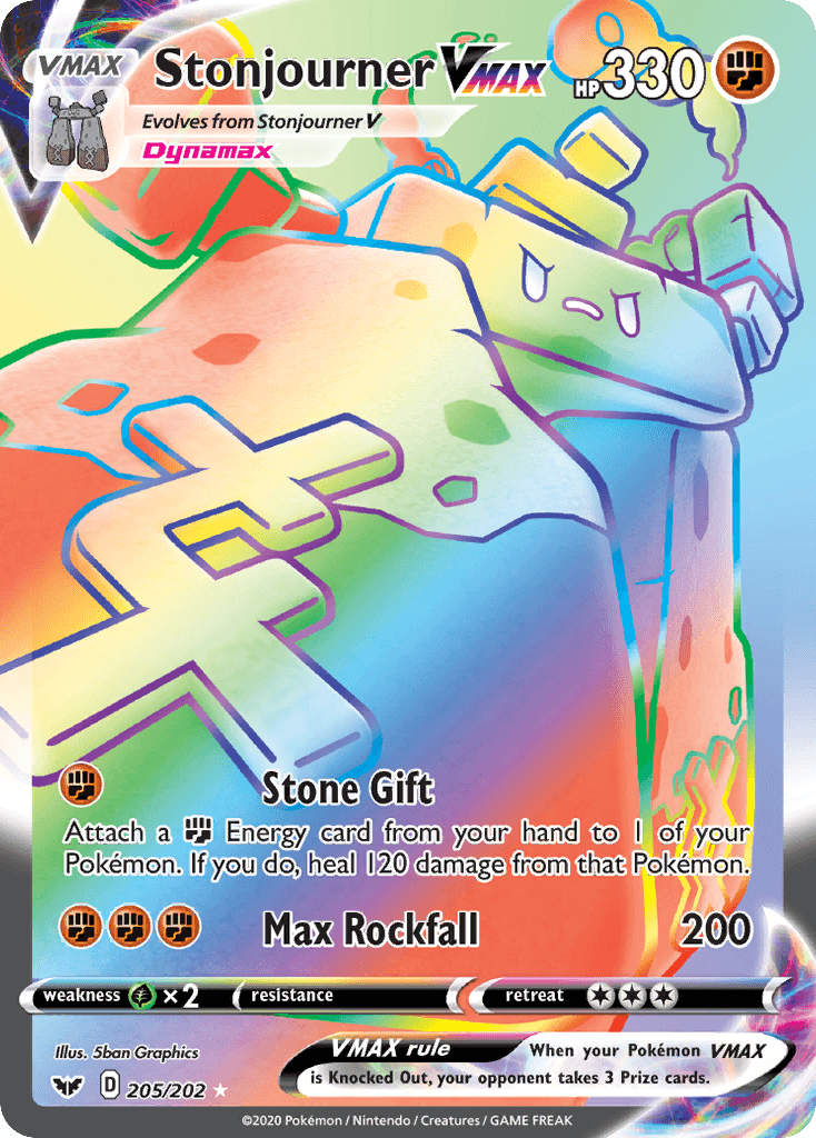 Stonjourner VMAX — SWSH01: Sword & Shield Base Set Pokémon TCG card by 5ban Graphics