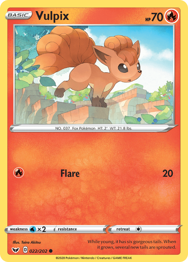 Vulpix — SWSH01: Sword & Shield Base Set Pokémon TCG card by Taira Akitsu
