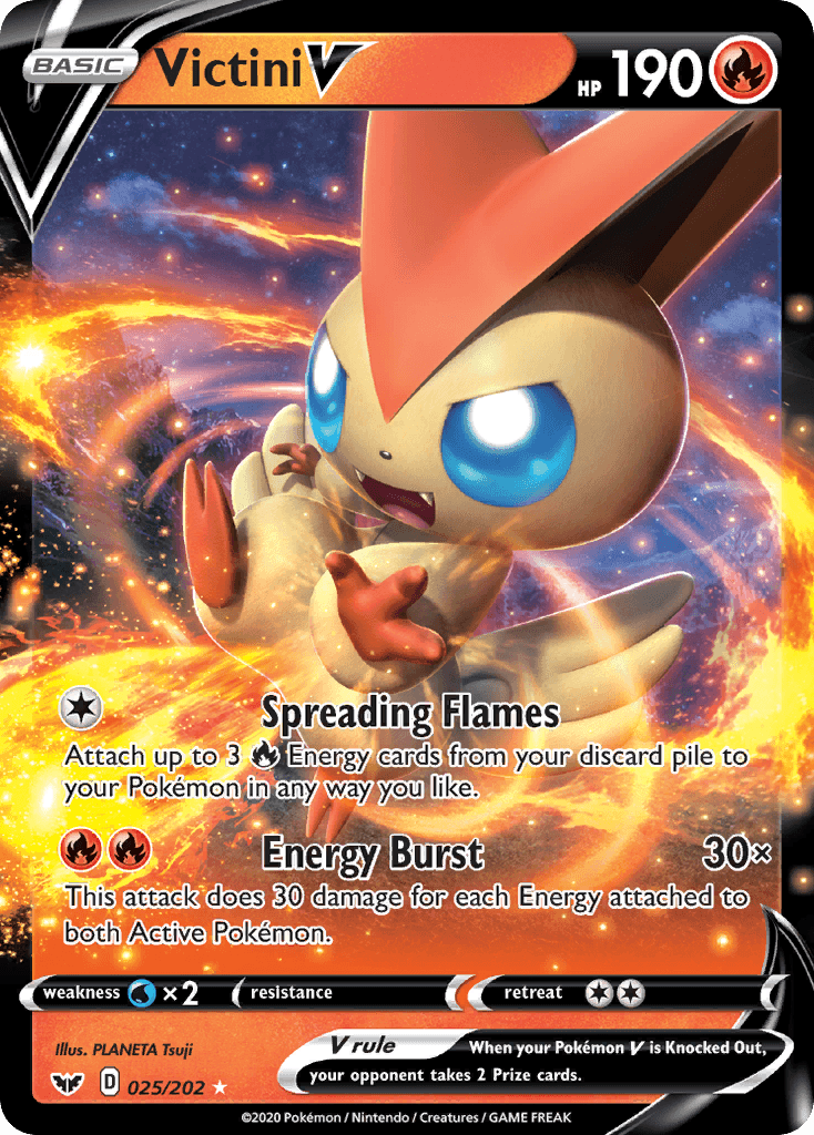 Victini V - 025/202 — Prize Pack Series Cards Pokémon TCG card by PLANETA Tsuji