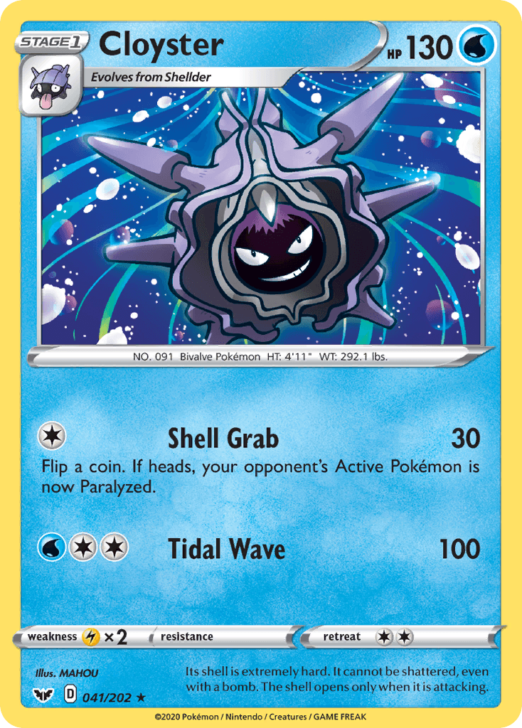 Cloyster — SWSH01: Sword & Shield Base Set Pokémon TCG card by MAHOU